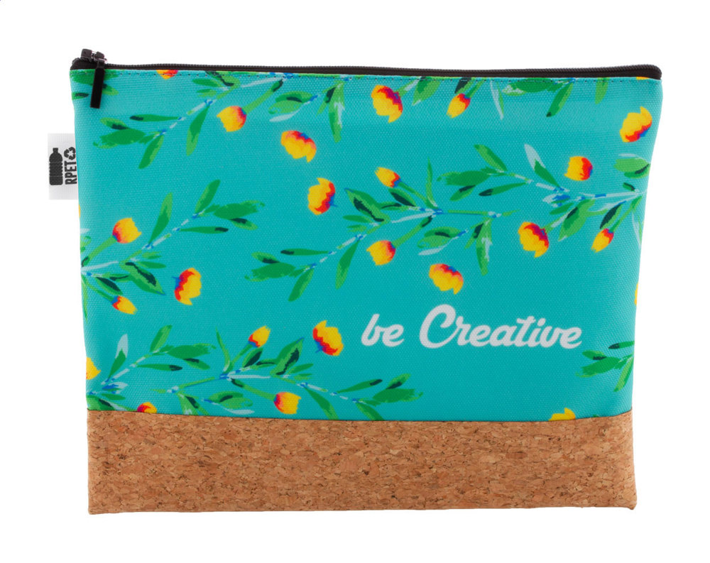 CreaBeauty Cork L RPET - Individuelle Kosmetiktasche - schwarz/natur
