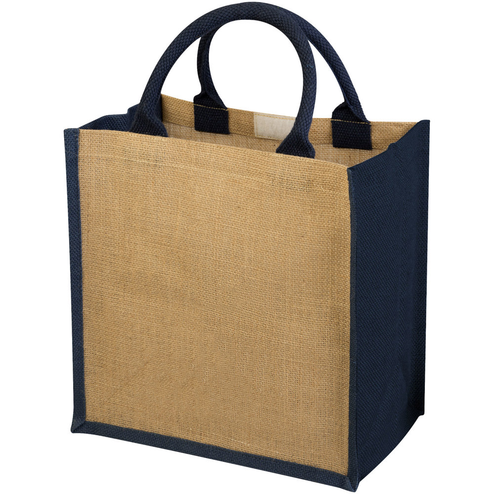 Chennai Jute Tragetasche 16L - natur, navy