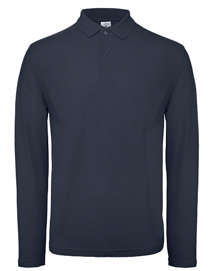 B&C BE INSPIRED - Men´s Long Sleeve Polo ID.001 - navy