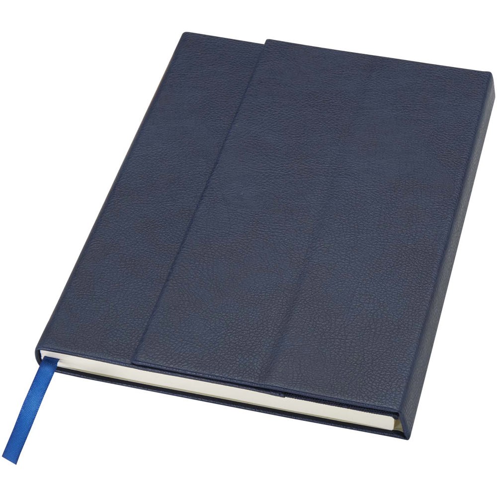 Alejandra A5 Hardcover Notizbuch aus recyceltem Leder - Ozeanblau