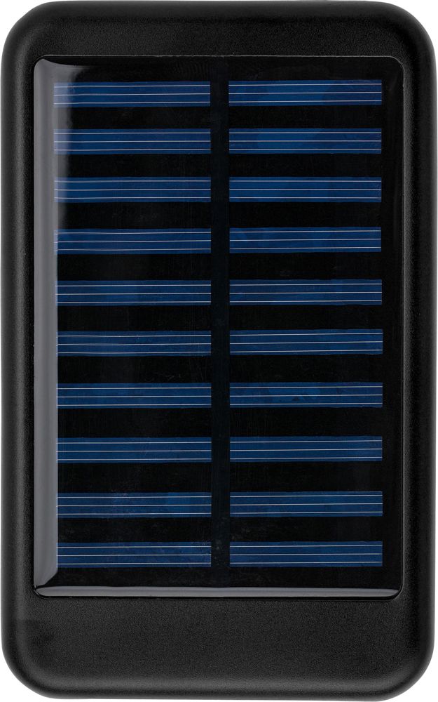 Aluminium Solar-Powerbank Tycho - Schwarz