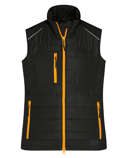 Daiber - Ladies´ Hybrid Vest - Black, Neon Orange
