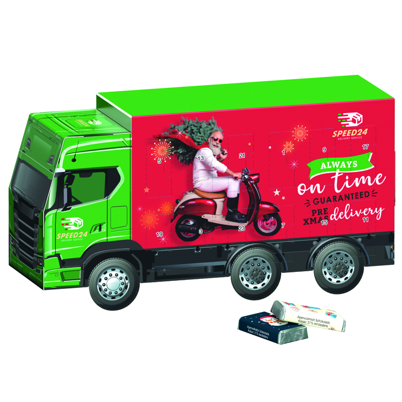 Adventskalender LKW, Alpenmilch-Schokotäfelchen