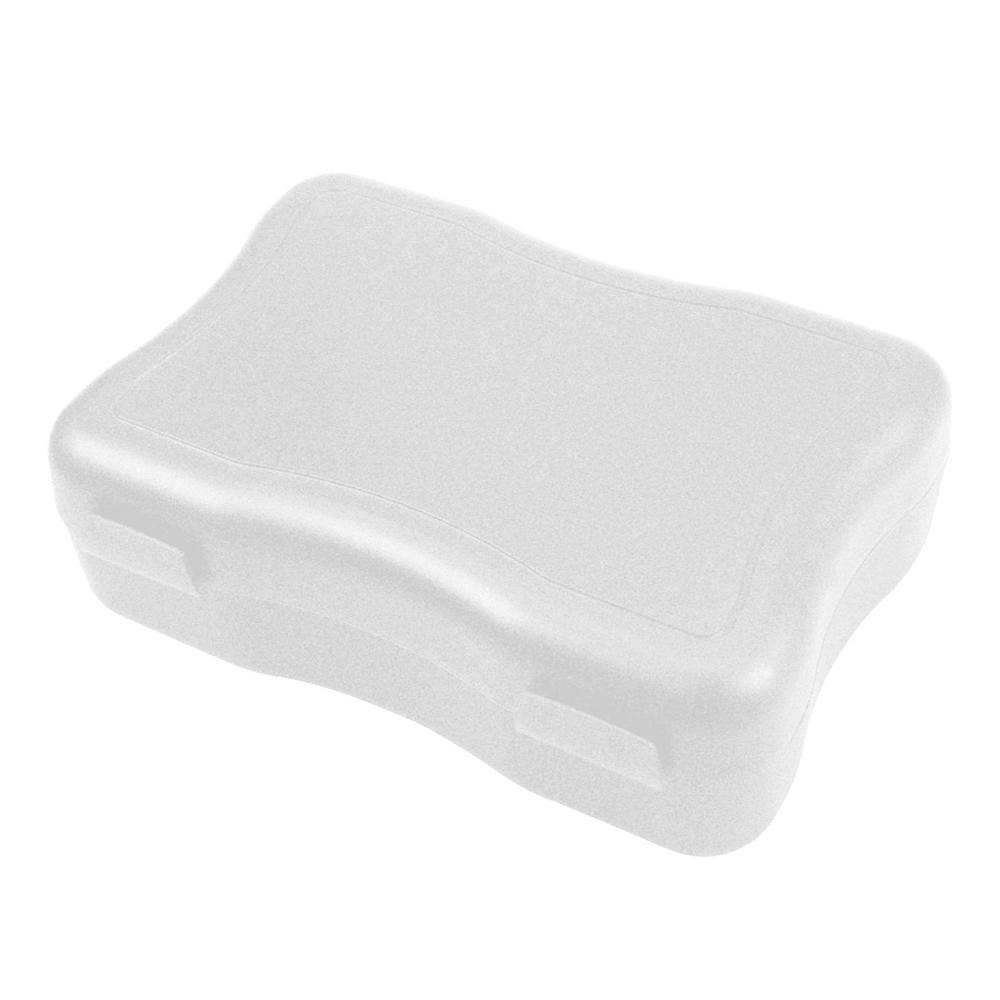 Brotzeitdose "Wave", groß - transparent-milchig