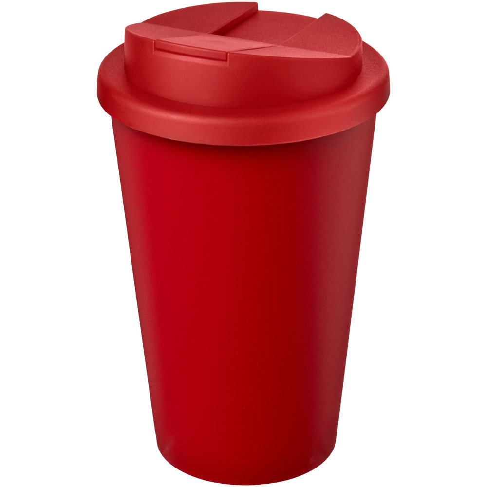 Americano® Eco 350 ml recycelter Becher mit auslaufsicherem Deckel - rot