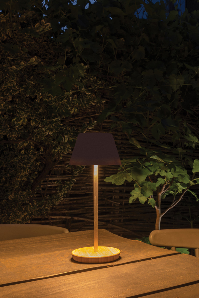 Pure Glow USB-Tischleuchte aus RCS recyceltem Kunststoff