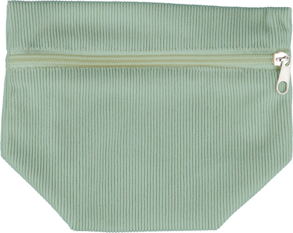 Kosmetiktasche aus Cord mit Reißverschluss Tia - pastellgrün