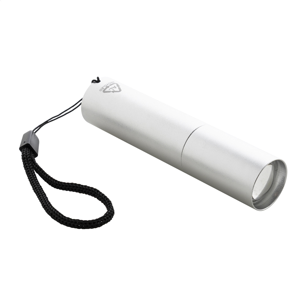 Chargelight Tone - wiederaufladbare Taschenlampe aus recyceltem Aluminium - silber