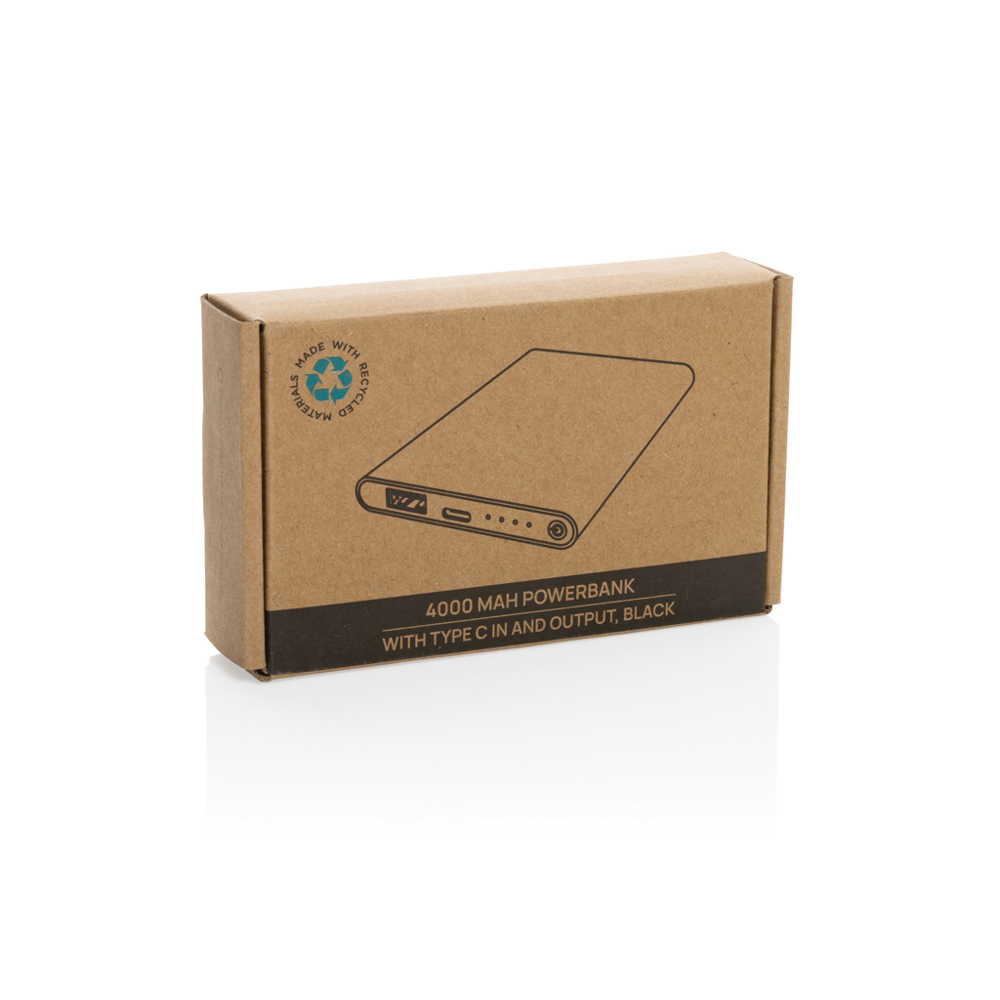 4.000mAh Type-C Powerbank aus RCS recyeltem ABS & Aluminium