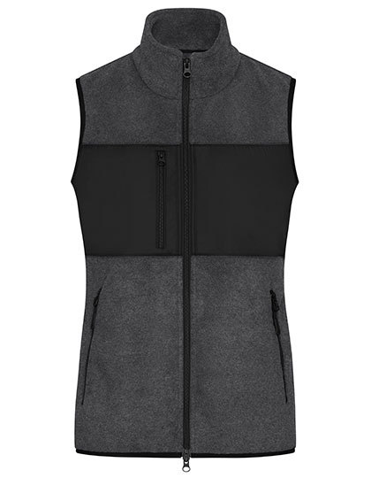 Daiber - Ladies´ Fleece Vest - Dark Melange, Black