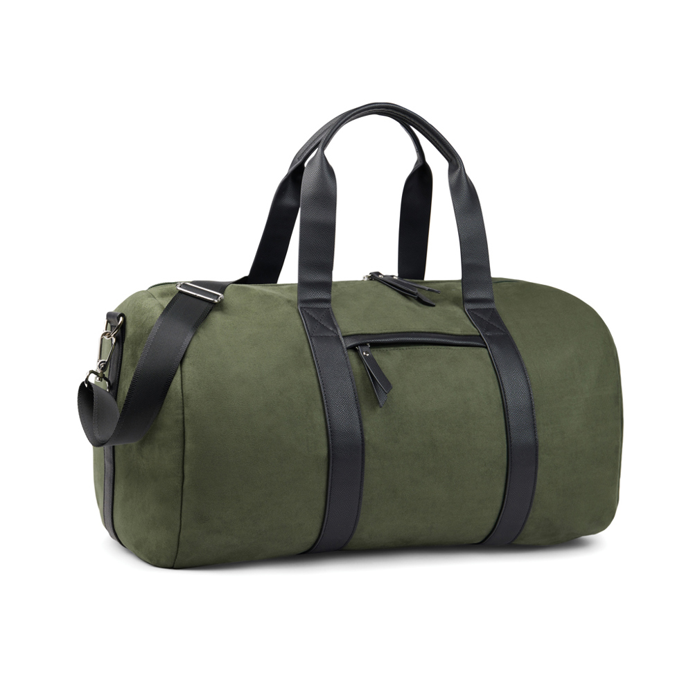 VINGA Marlow Wochenendtasche RCS aus recyceltem Polyester - grün, schwarz (± PMS 19-0419 TPG/ ± PMS Black)