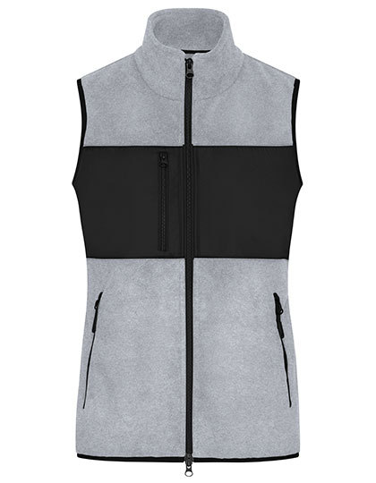 Daiber - Ladies´ Fleece Vest - Light Melange, Black