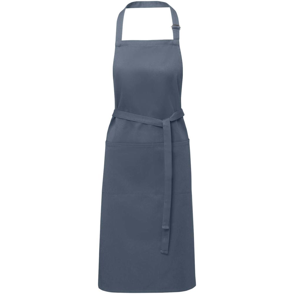 Andrea 240 g/m² Schürze mit verstellbarem Nackenband - hale blau