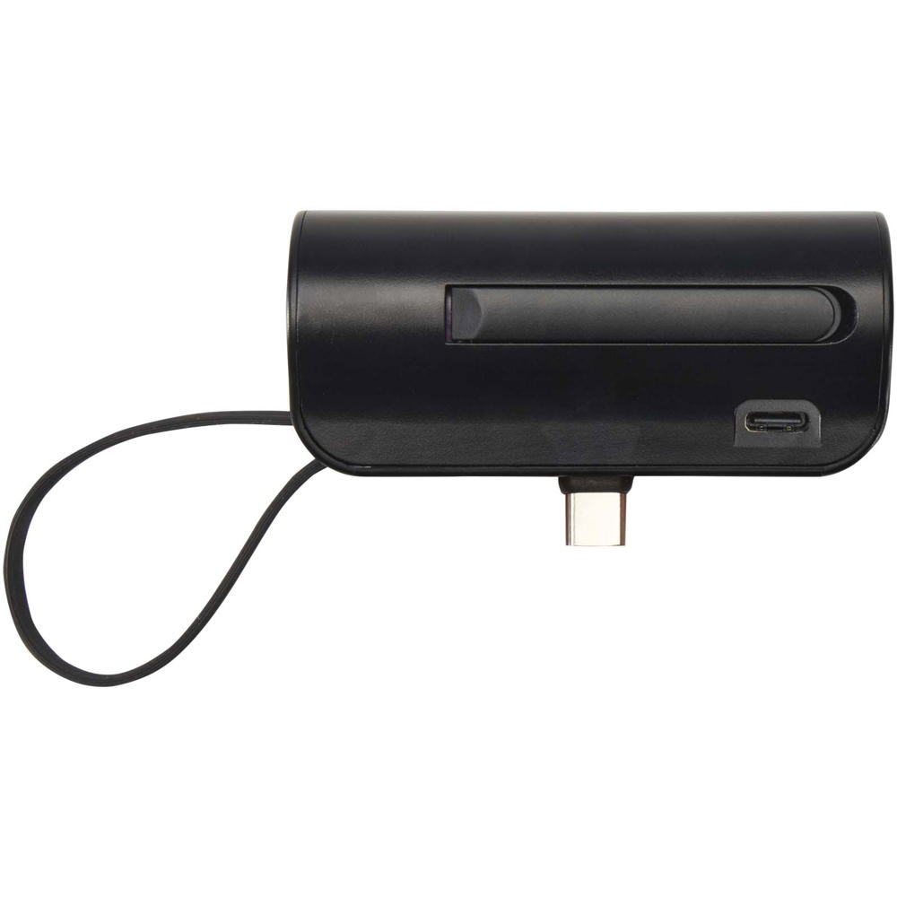 Alnair 10 W 5000 mAh Typ C Powerbank aus recyceltem Kunststoff mit integriertem Klappständer und 2 in 1 Kabel