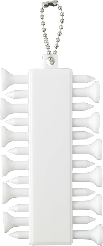 Golftee-Set Aveline aus recyceltem ABS - Weiß