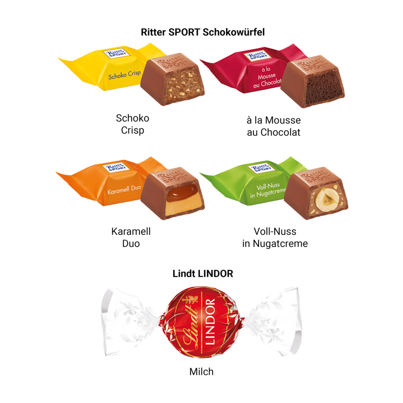 Adventskalender Eco XL, Papierblister, Ritter SPORT Schokowürfel