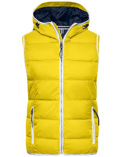 Daiber - Ladies´ Maritime Vest - Sun Yellow, White