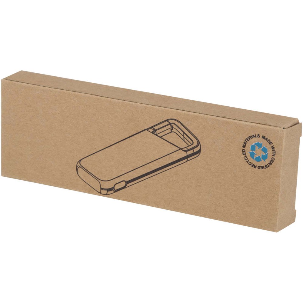 Alkes 12 W 5.000 mAh wasserfeste Powerbank aus recyceltem Kunststoff mit Karabinerhaken