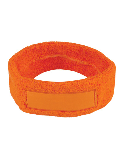 L-merch - Kopfschweißband mit Label - orange