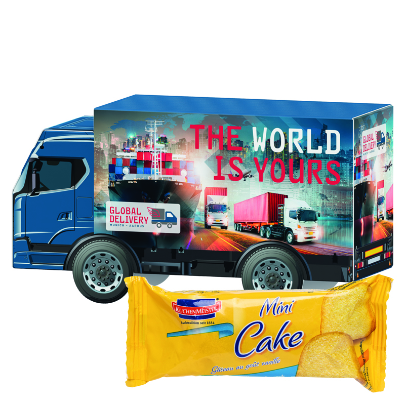 3D-Präsent LKW, KuchenMeister Rührkuchen