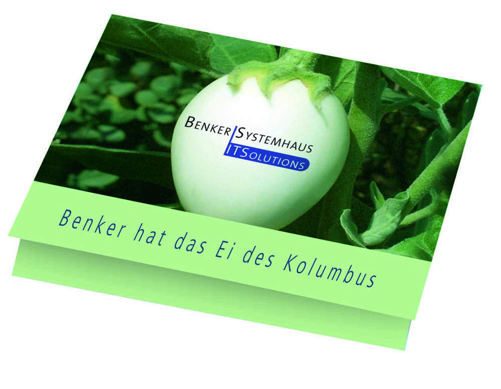 Klappkärtchen Eierbaum, 90 x 60 mm Eierbaumsamen, 1-4 c Digitaldruck inklusive