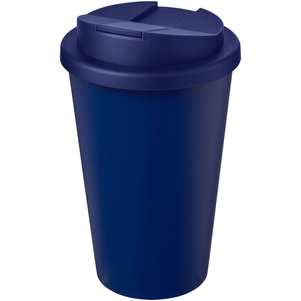 Americano® Eco 350 ml recycelter Becher mit auslaufsicherem Deckel - blau