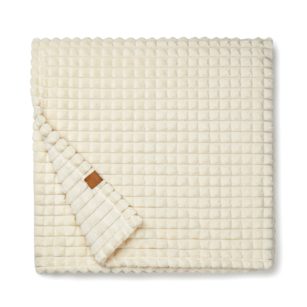 VINGA Branson Decke aus GRS recyceltem PET - beige (± PMS 13-0905 TCX)