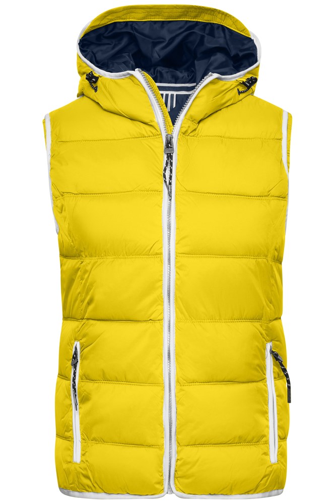 Ladies' Maritime Vest - Sun-yellow/white (ca. Pantone 116C
white)