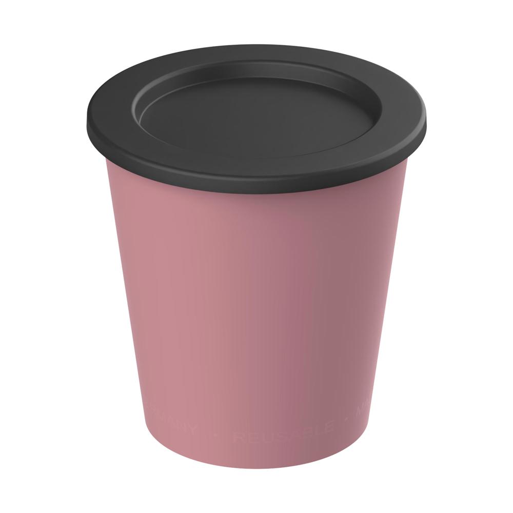 Dipbecher "ToGoPlus", 200 ml - raffiniertes rot/schwarz