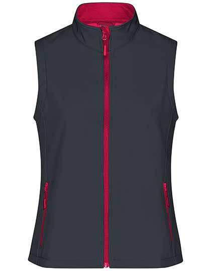 Daiber - Ladies´ Promo Softshell Vest - Iron Grey, Red