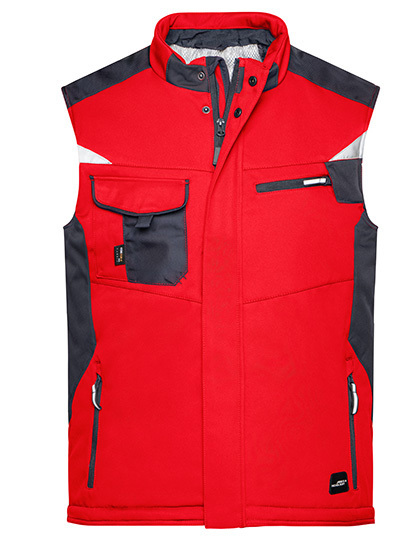 Daiber - Craftsmen Softshell Vest -STRONG- - Red, Black